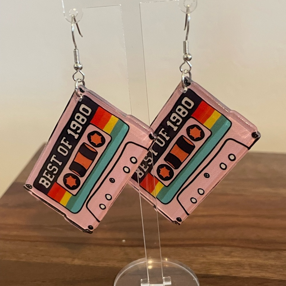 📛 SOLD 📛 80’s 💫 !! Cassette earrings!